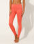 Legging taille haute avec empiècements résille (corail)