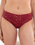 Culotte brodée forme midi coton imprimé animalier Olbia - lot de 2 (bordeaux)