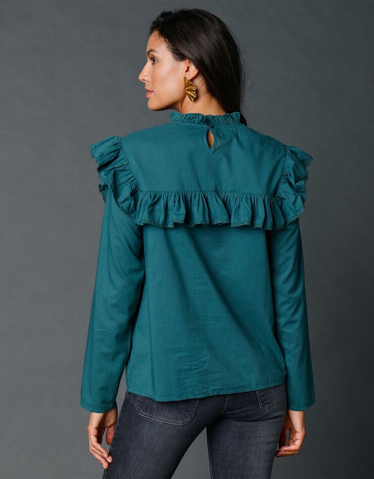 Blouse à plis (vert foncé) Blouse à plis (vert foncé)