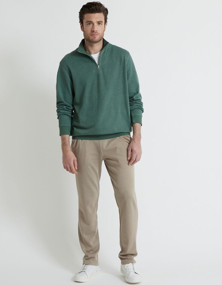 Pantalon jogging molleton bas droits (beige) Pantalon jogging molleton bas droits (beige)