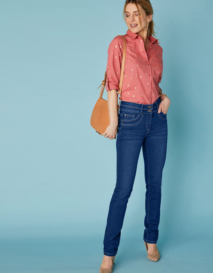 Jean coupe droite délavé stretch (dark blue) Jean coupe droite délavé stretch (dark blue)