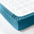 Drap-housse uni flanelle 130g/m&sup2; - bonnet 32 cm (bleu paon)