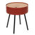 Table d’appoint-coffre déco - pieds métal (rouge)