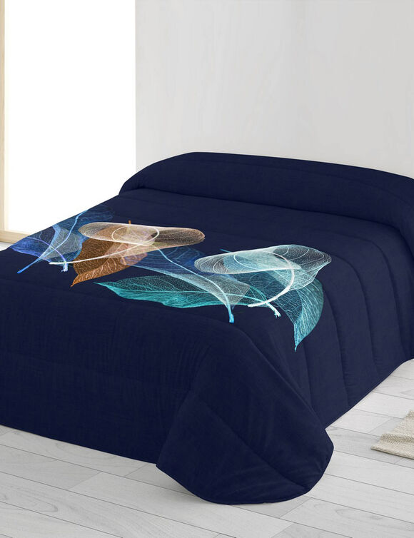 Couette microfibre imprimée harmonie 200 g/m² (bleu)