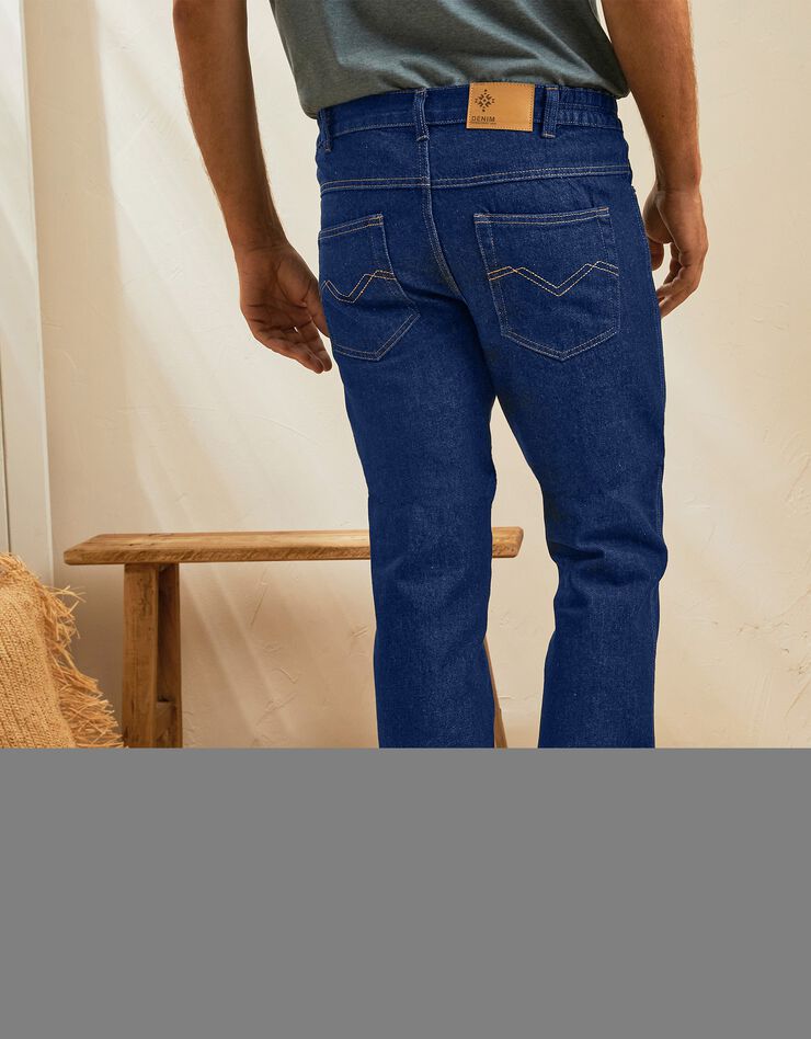 Jean coupe confort ceinture élastiquée (brut) Jean coupe confort ceinture élastiquée (brut)