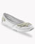 Ballerines souples cuir et textile aéré bandes élastiquées (blanc)
