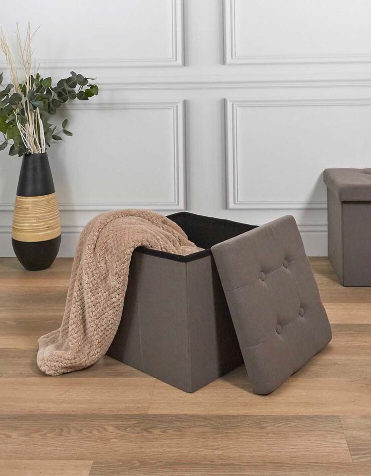 Coffre-pouf pliable – 2 coloris (gris)