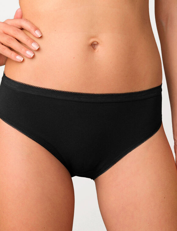 Culotte midi basique - lot de 3 (noir)