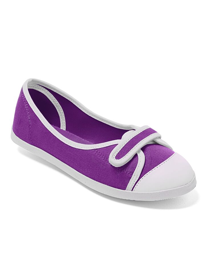 Ballerines toile (violet / blanc) Ballerines toile (violet / blanc)