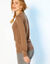 Pull col rond uni, manches longues (noisette)