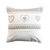 Coussin imprimé coeur (blanc / gris)