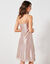 Fond de robe en satin antistatique  (taupe)