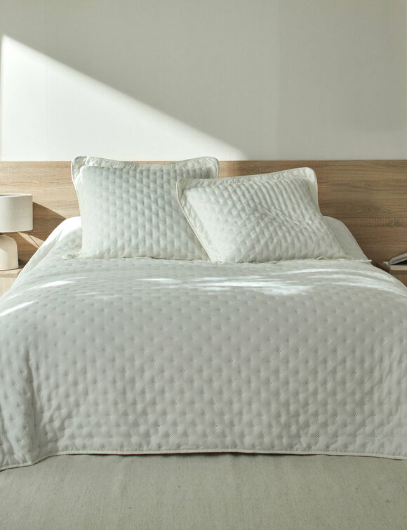Couvre-lit matelassé - microfibre (écru)