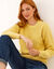 Pull col rond maille anglaise (jaune p&acirc;le)