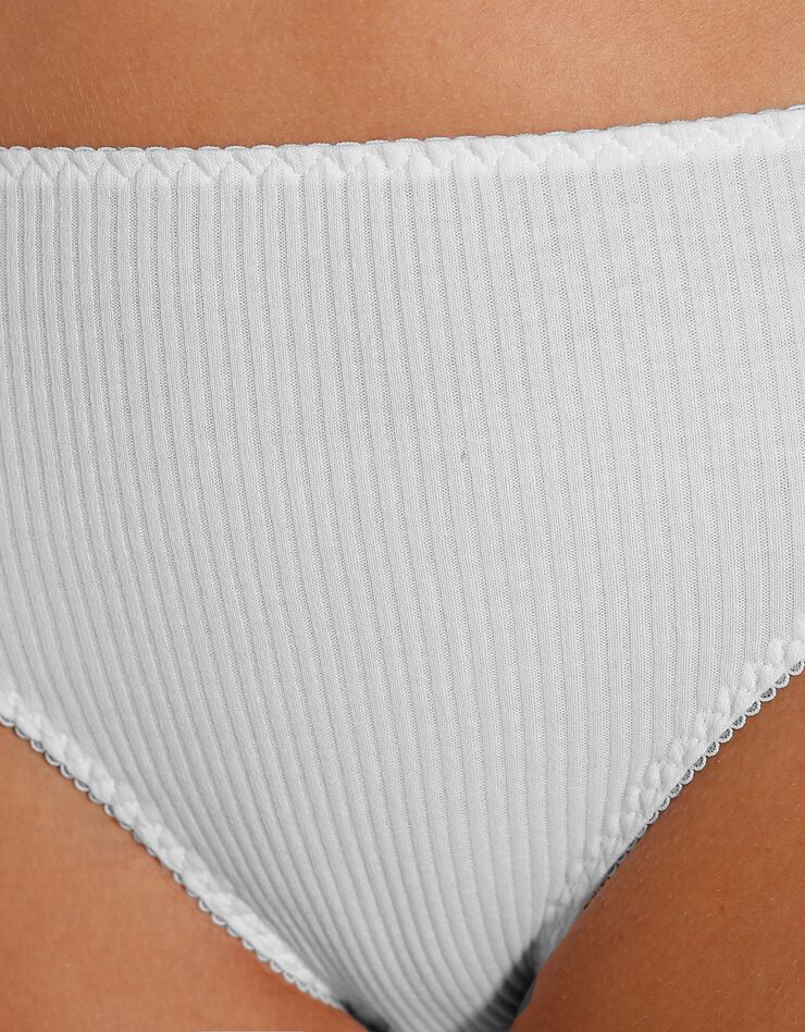 Culotte mini côtes plates - lot de 6 (blanc)