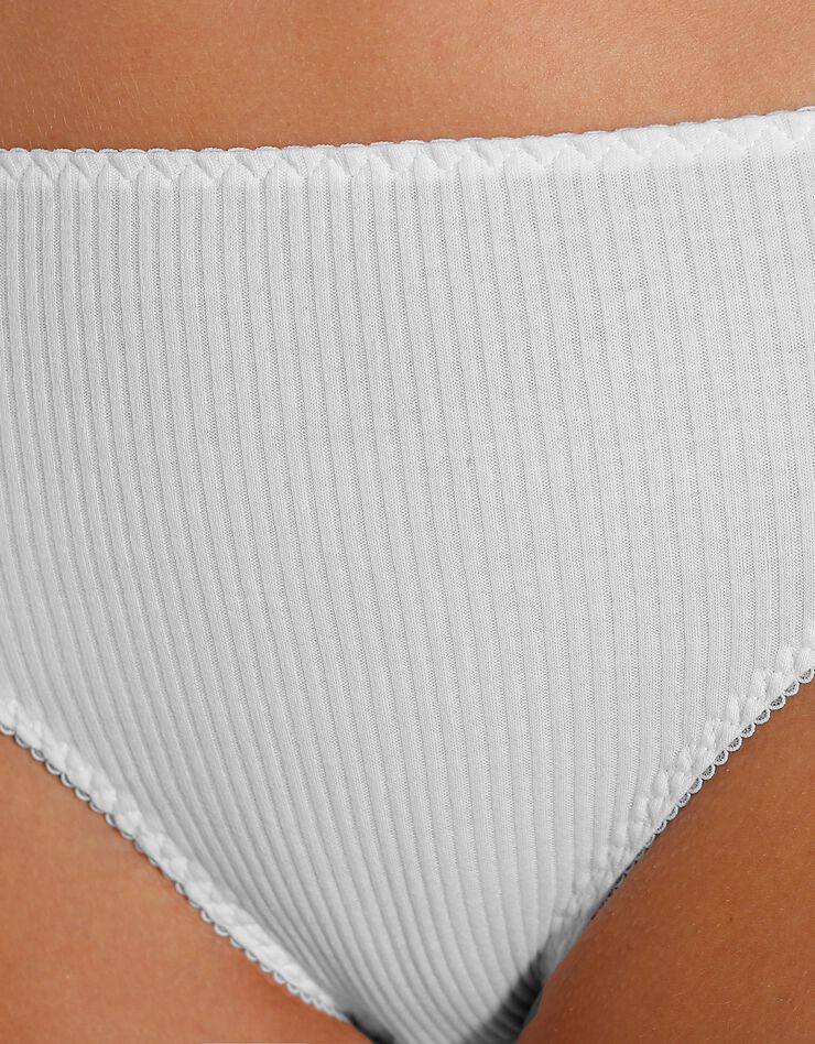 Culotte mini côtes plates - lot de 6 (blanc) Culotte mini côtes plates - lot de 6 (blanc)