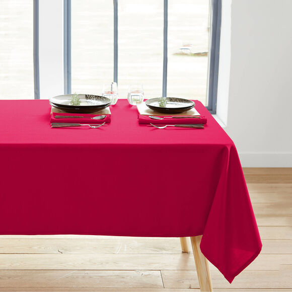 Nappe unie entretien facile (rouge)