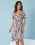 Robe midi imprimée, Spécial Petites (bleu / rose)