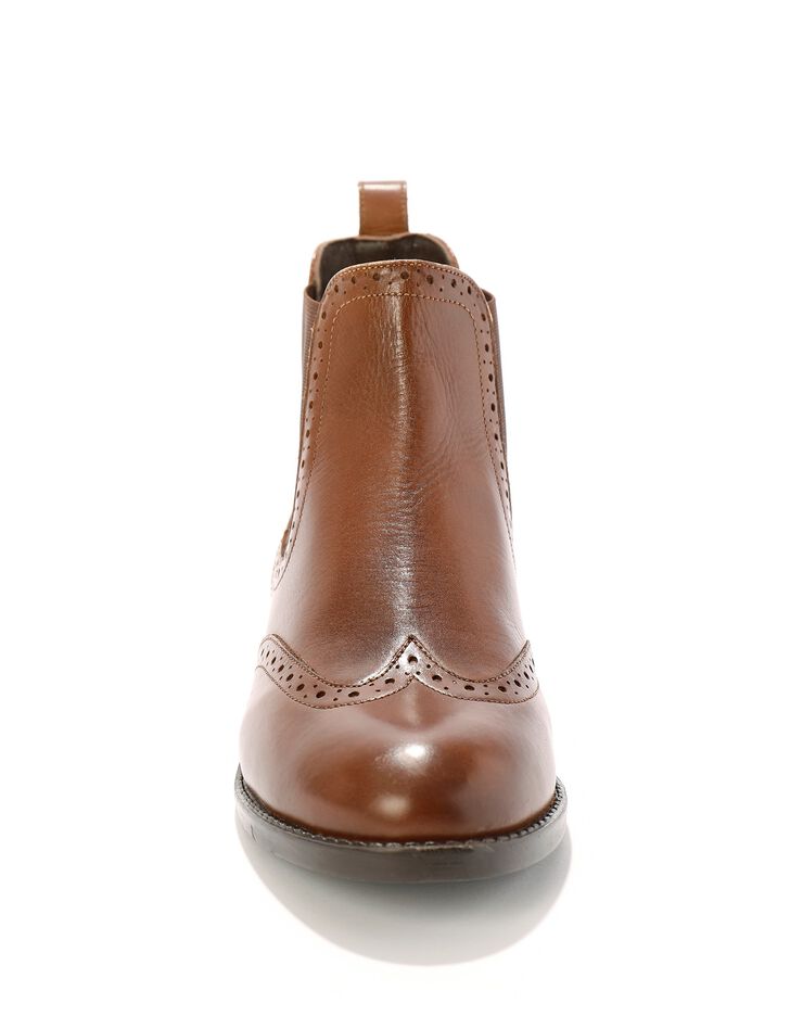 Boots perforées en cuir (caramel) Boots perforées en cuir (caramel)