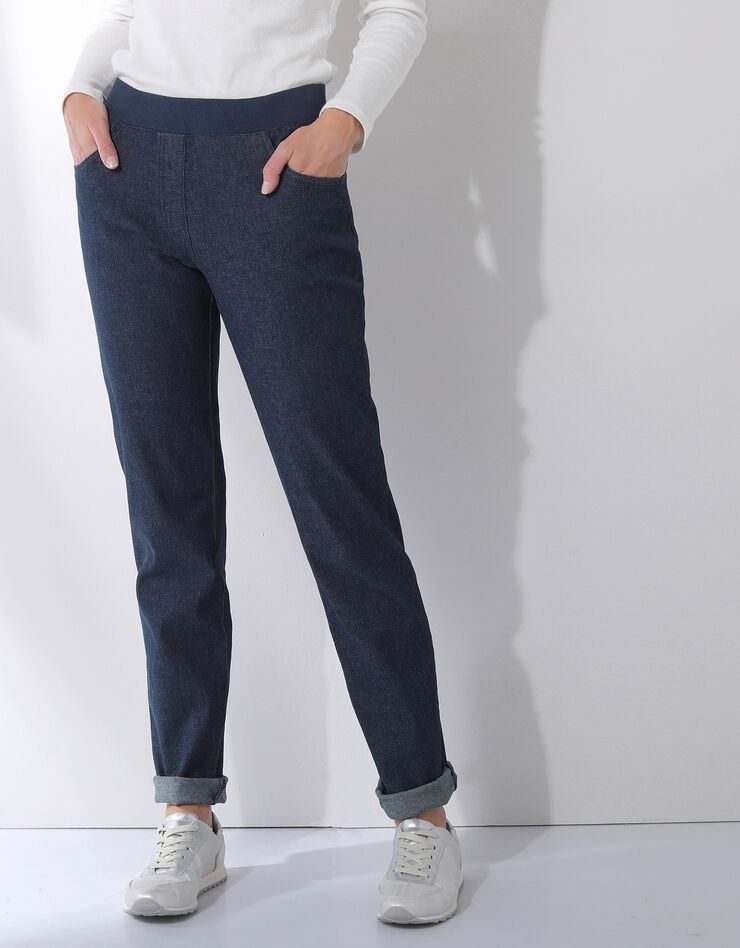 Jean coupe "boyfriend" ultra confort (dark blue) Jean coupe "boyfriend" ultra confort (dark blue)