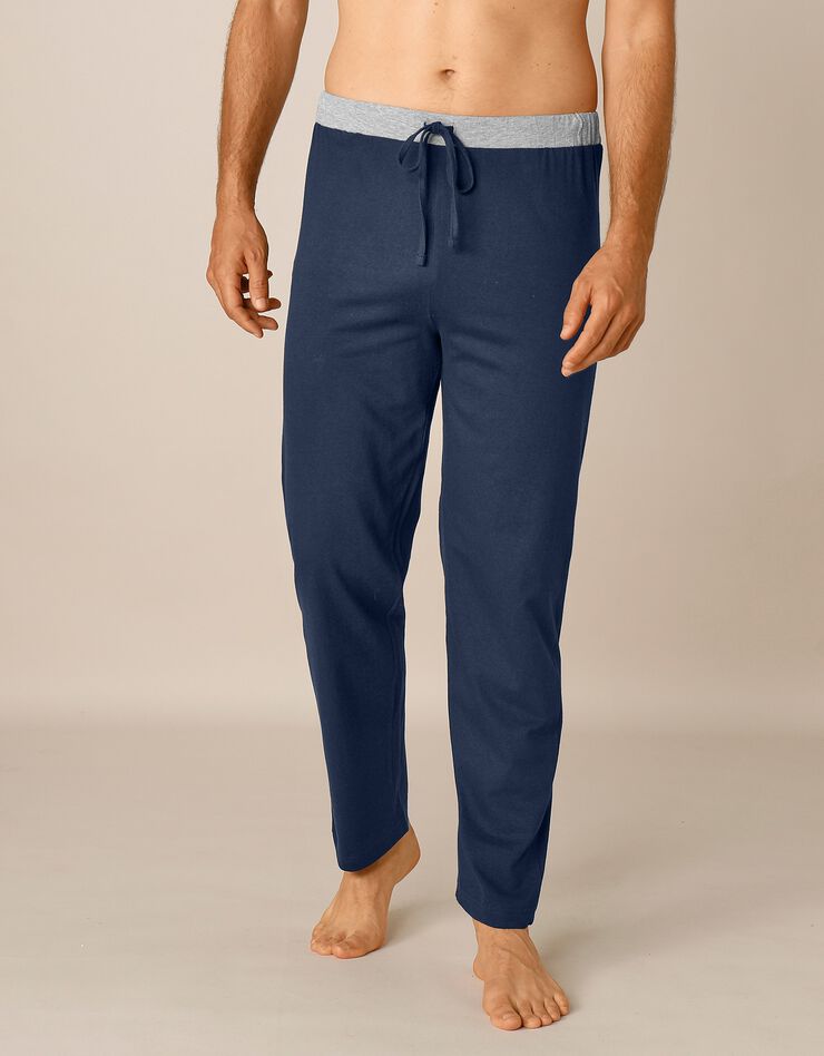 Pantalon pyjama bas droits - lot de 2 (gris + marine) Pantalon pyjama bas droits - lot de 2 (gris + marine)