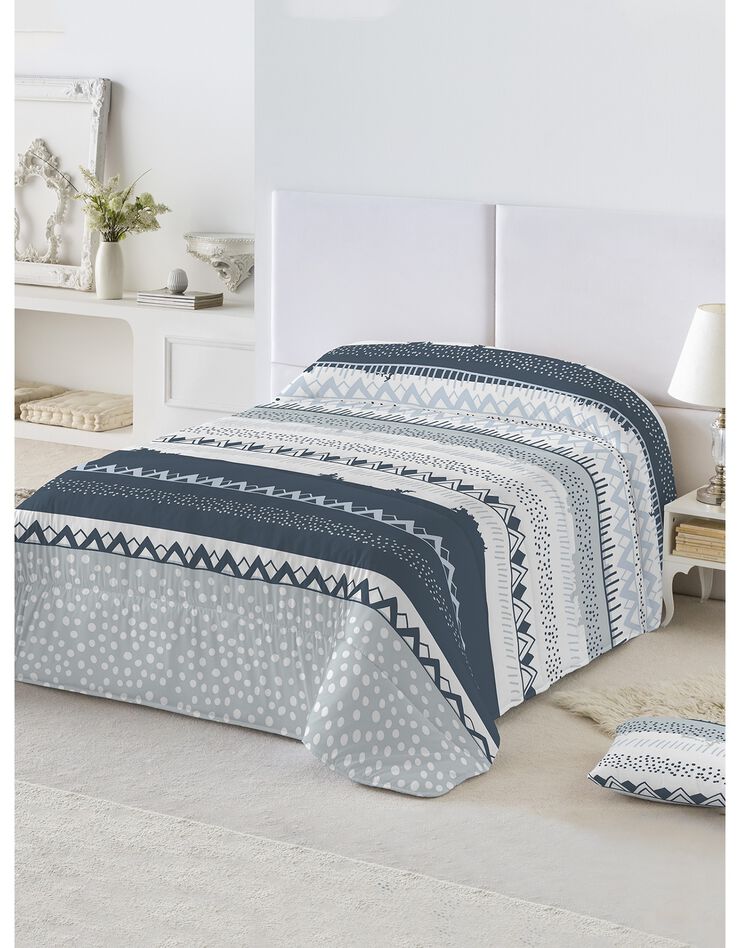 Couette microfibre imprimée Lisa 200g/m² (bleu)