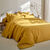 Linge de lit uni polyester-coton Colombine (curry)