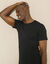 Tee-shirt sous-vêtement homme col rond manches courte chaleur modérée - lot de 2 (noir)