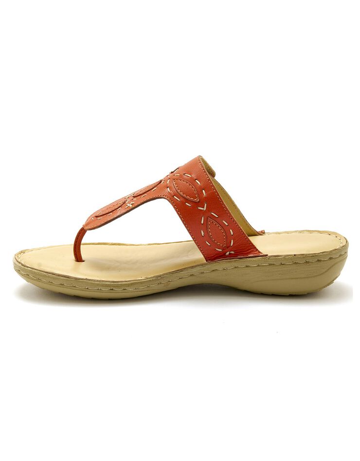 Mules entredoigts en cuir (corail) Mules entredoigts en cuir (corail)