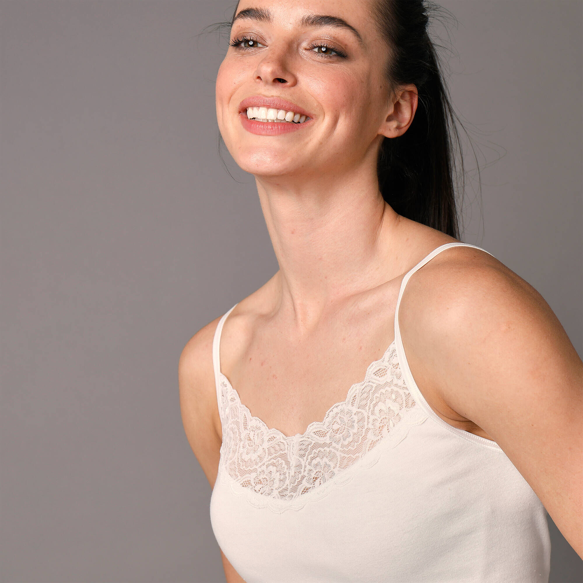 Caraco Jaune Imprimé Pois Et Dentelle Blanche Porte - Taille 50 (grande Taille) - Neuf Sans étiquettes