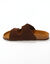 Mules croûte de cuir certifié LWG (chocolat)