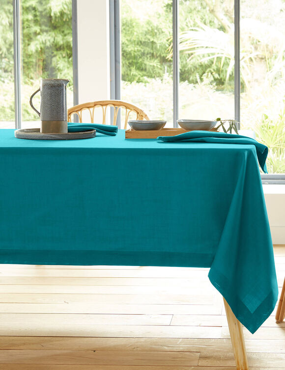 Nappe infroissable (bleu canard)