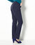 Pantalon droit stretch uni (marine)