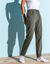 Pantalon jogging, molleton gratté (kaki)