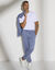 Pantalon jogging molleton bas élastiqué (bleu jean)