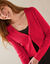 Gilet boléro, maille côtelée (rouge)