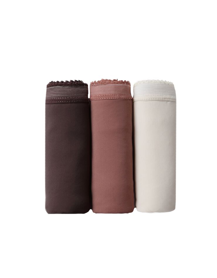 Culotte invisible forme tanga taille haute en microfibre - lot de 3 (nude) Culotte invisible forme tanga taille haute en microfibre - lot de 3 (nude)