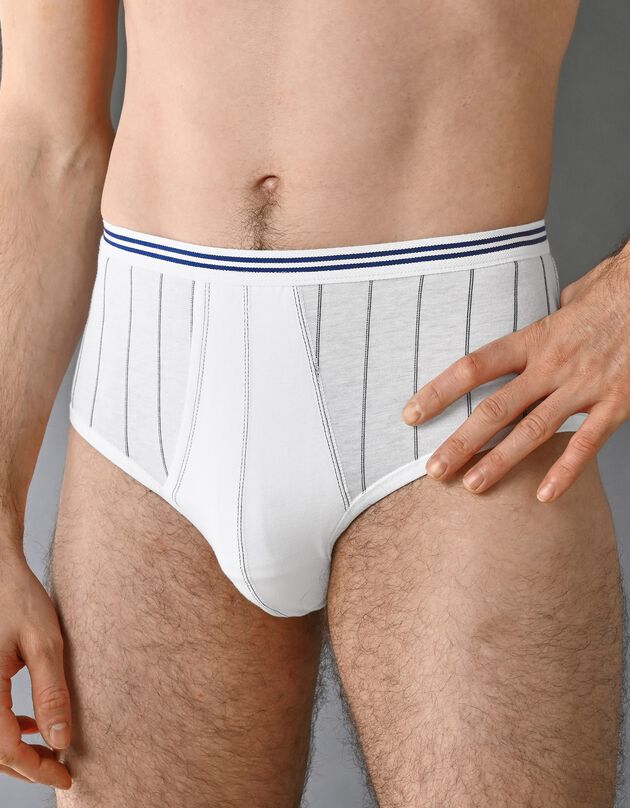 Slip ouvert taille haute - lot de 2 (blanc)