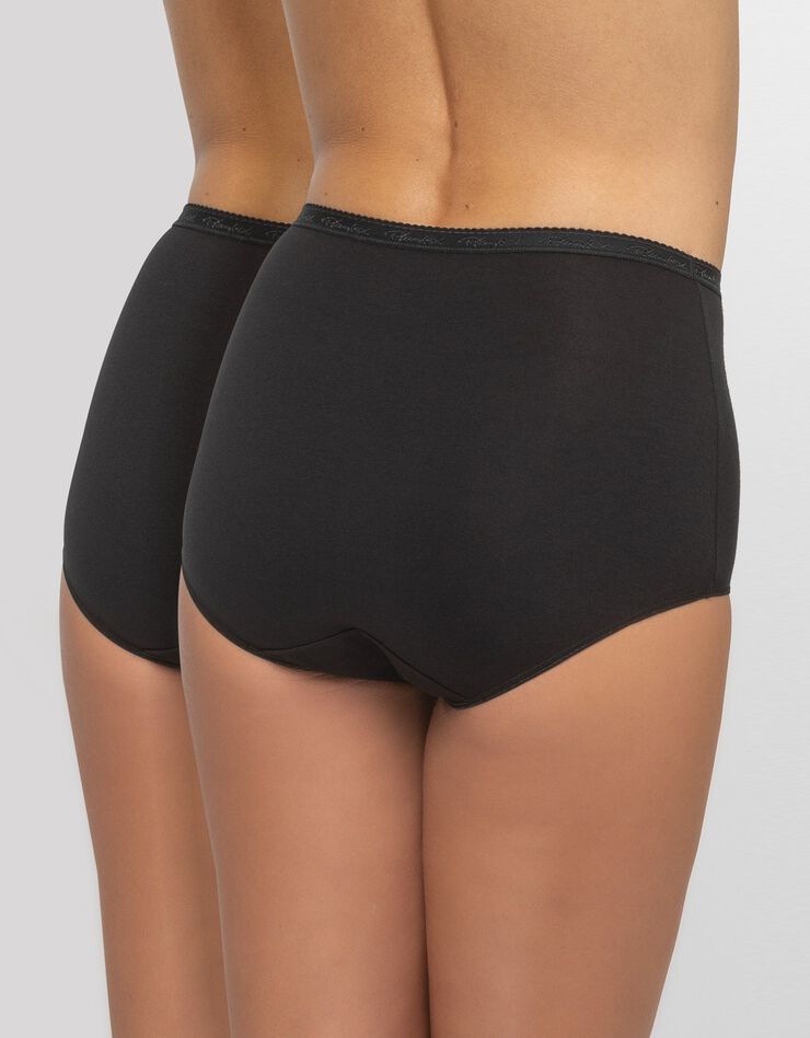 Culotte coton biologique forme maxi - lot de 2 (noir) Culotte coton biologique forme maxi - lot de 2 (noir)