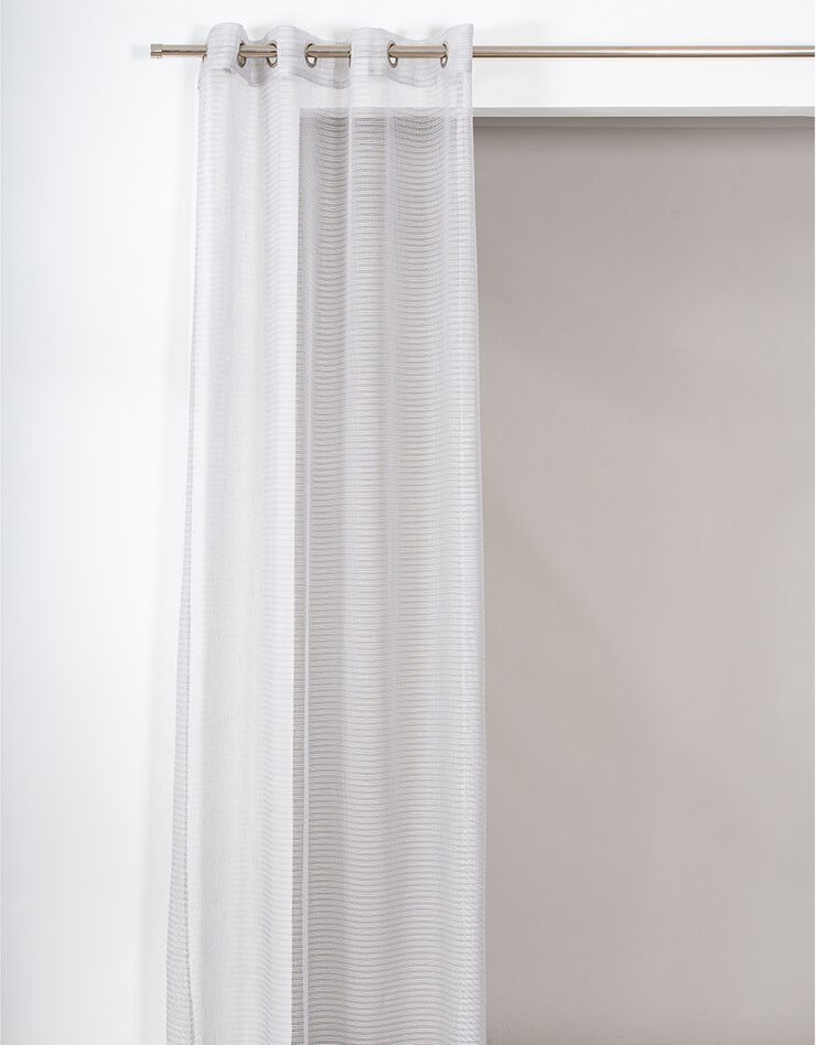 Panneau voilage filet finition oeillets (gris)