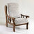 Housse microfibre bi-extensible effet faux uni spéciale fauteuil rustique  (beige)