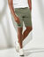 Bermuda chino ceinture arrondie sous le ventre (kaki clair)