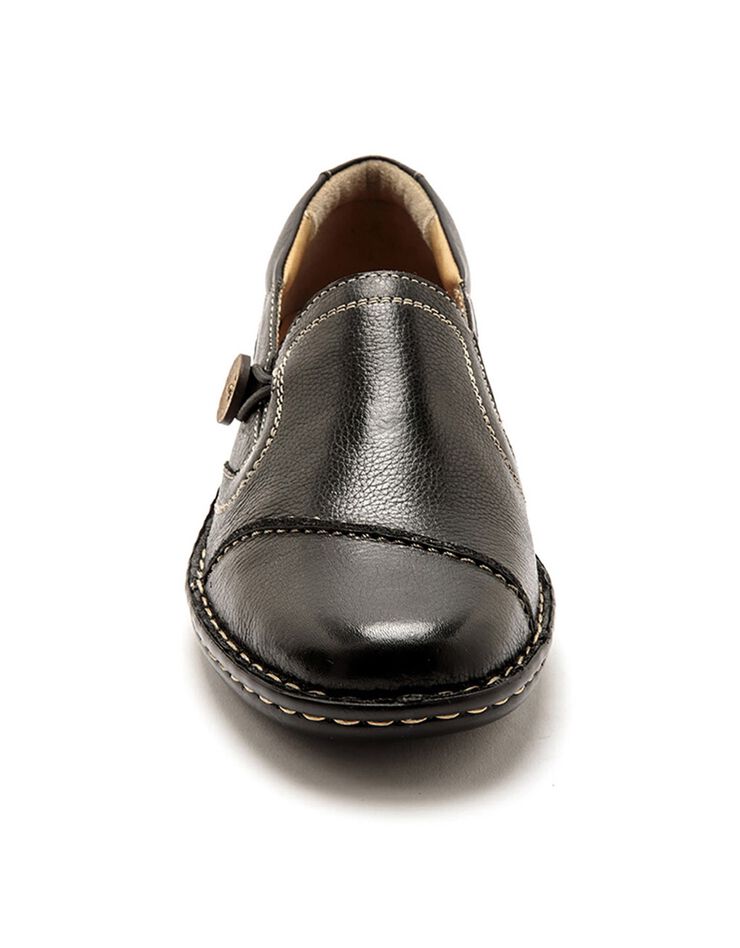 Sans-gêne élastiqués cuir noir - grande largeur (noir) Sans-gêne élastiqués cuir noir - grande largeur (noir)