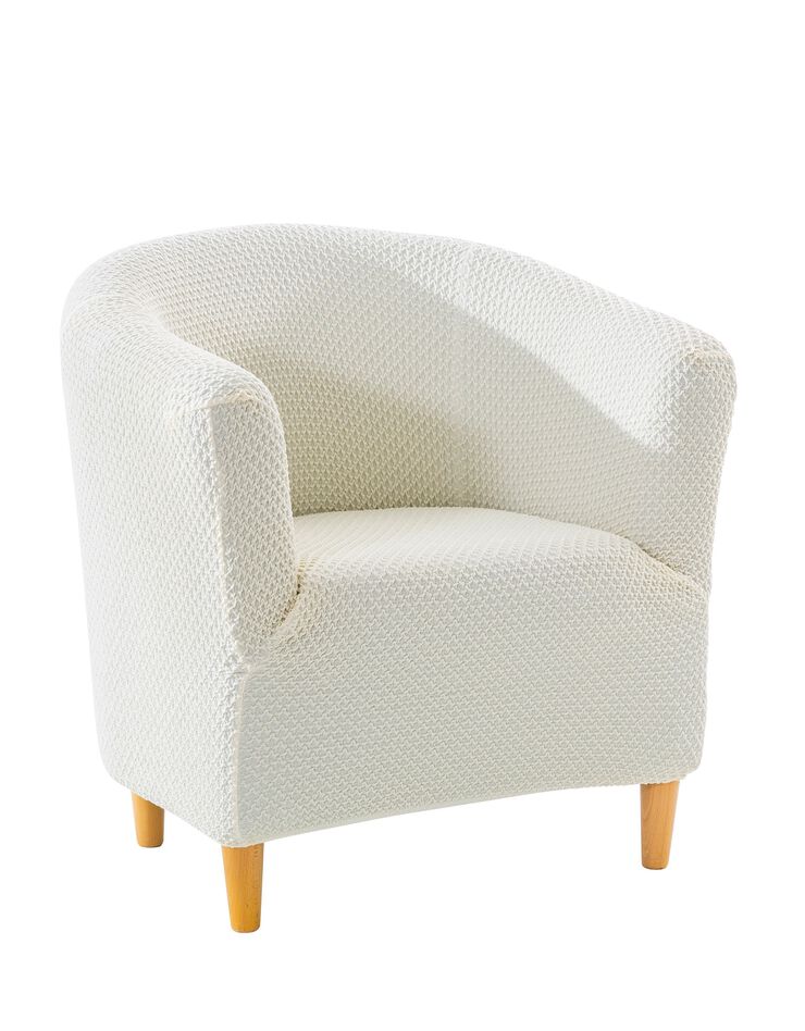 Housse texturée bi-extensible spéciale fauteuil cabriolet (écru) Housse texturée bi-extensible spéciale fauteuil cabriolet (écru)