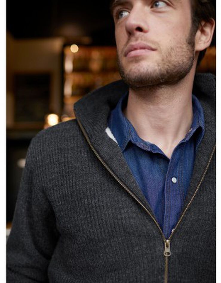 Blouson côte anglaise intérieur fourré (gris anthracite) Blouson côte anglaise intérieur fourré (gris anthracite)