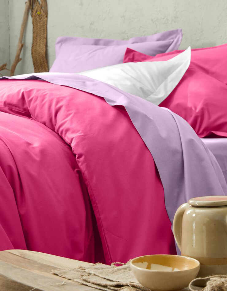 Linge de lit uni - coton bio (rose)