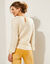 Pull col rond, maille pointelle toucher mohair (écru)