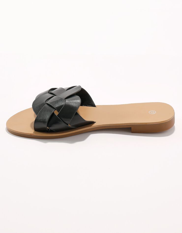 Mules bande tressée (noir) Mules bande tressée (noir)