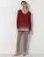 Pantalon base fleurie, jersey coton (taupe)