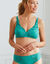 Soutien-gorge forme croisée uni brodé Olbia - sans armatures (émeraude)